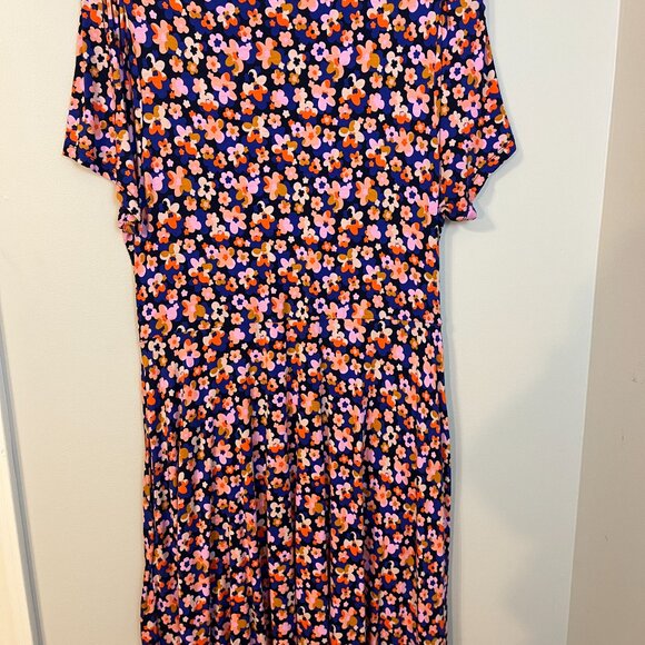 BODEN Women's Short Sleeve Daisy Jersey Dress Multicolor Pockets 12 - Picture 3 of 6